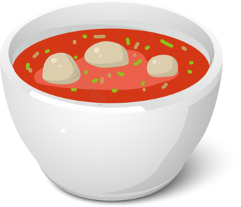 黄色 红色 饭碗 取色 动画片 朝鲜的 蔬菜汤 番茄