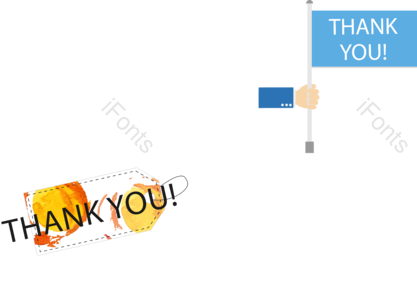 thank you 字体设计 创意 水彩 标签 ppt配图 矢量
