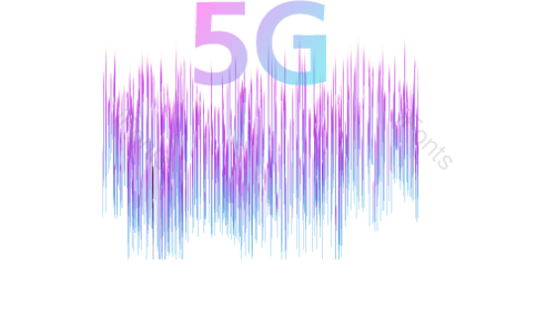 5G 紫色 数据 线条 网络 传输 渐变