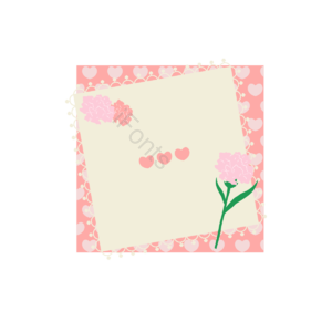 韩国 感谢 节日 康乃馨 花朵 粉色 花边 信封