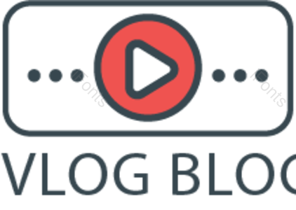video blog 简约 创意 标志 徽章 设计 线性