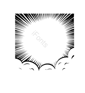 漫画风格 黑白 速度线 冲刺线 云朵 线条 漫画边框 聚焦