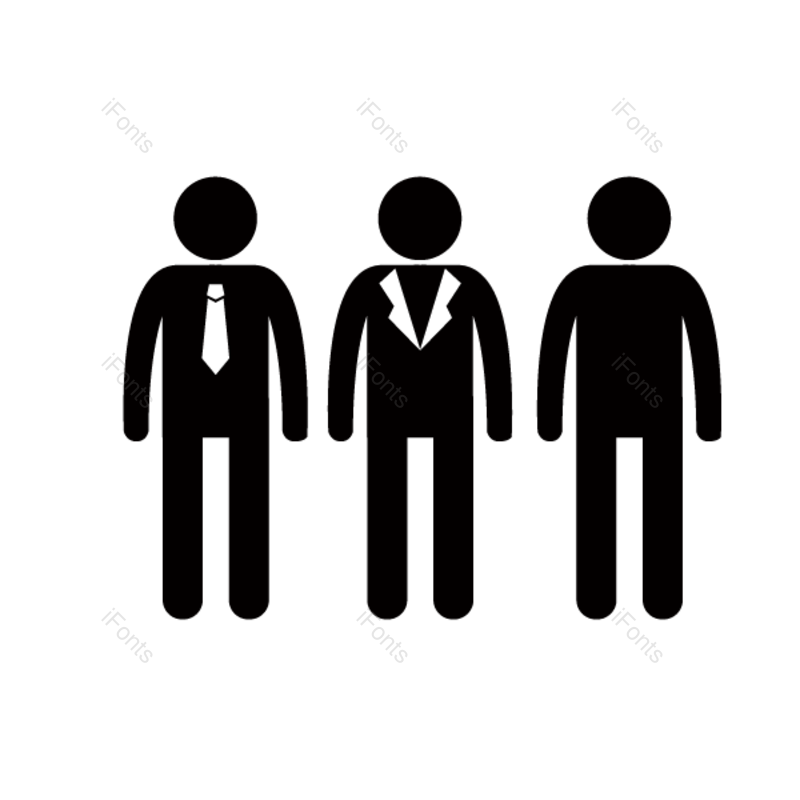 图标图片,黑白元素,人物PNG,简约免抠素材