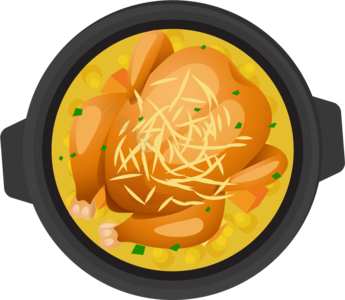 餐饮 蔬菜 羹汤 味道鲜美 动画片 手绘 朝鲜的 沙锅