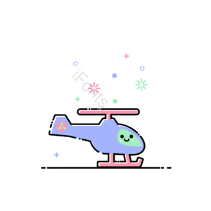 直升机 飞机 交通出行 几何 加号 星号 点 线