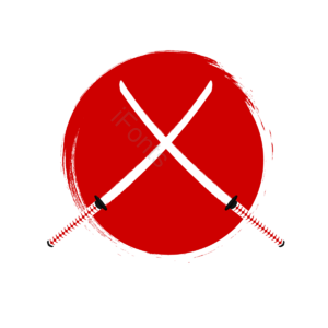 手绘竽 日本 武士剑 红红太阳 红色 红色矢量 日本矢量图 日本矢量图