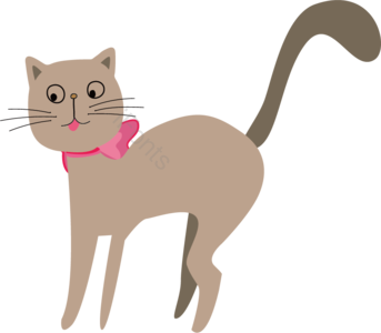 卡通猫 插画 手绘 卡通 猫 可爱 蝴蝶结