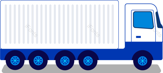 大卡车 手绘竽 后勤 向量 蓝色 货运车 运输 卡车