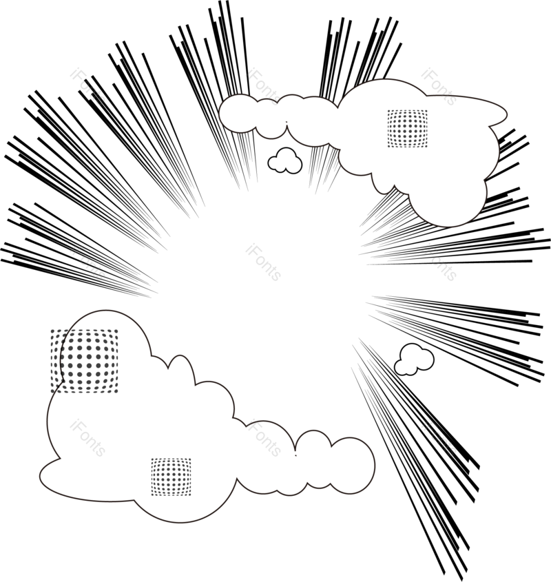 边框图片,速度线条元素,卡通元素PNG,白色免抠素材