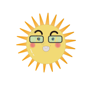矢量 可爱 太阳 元素 呆萌 黄色 晴天 热