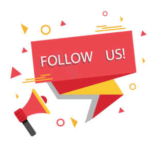 喇叭 follow us 标签 标签设计 几何 创意 色卡