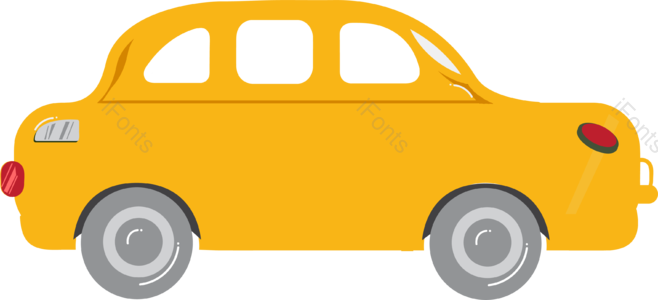 黄色 卡通 汽车 轿车 卡通汽车 车