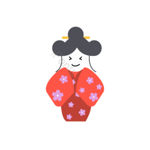 日本 和服 人物 可爱 简约 创意