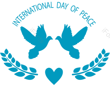 简约 创意 标志 徽章 设计 和平鸽 国际和平日 树叶