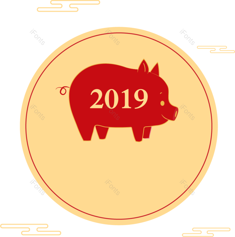 中国风图片,红色元素,新年PNG,黄色免抠素材