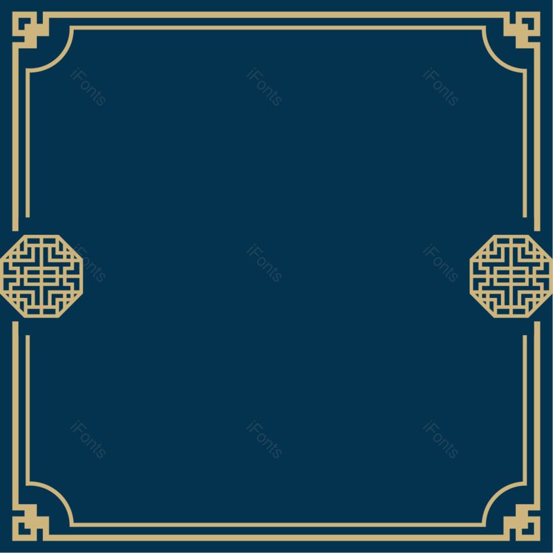图案图片,方块边框元素,韩国传统PNG,免抠素材