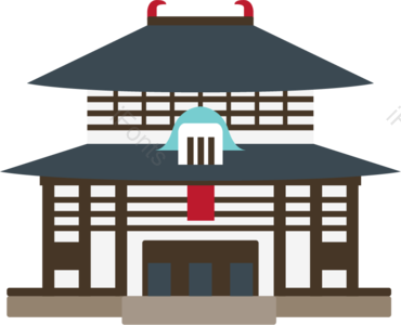 东大寺 传统建筑 几何 地标建筑 建筑 插画 日式 日本