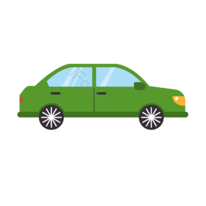 汽车 绿色 扁平 简约 创意 侧面