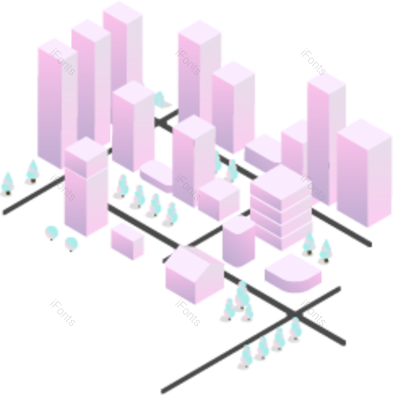 立体图片,简约元素,渐变PNG,地图免抠素材