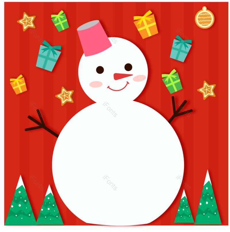 插图图片,动画片元素,雪人PNG,礼品免抠素材