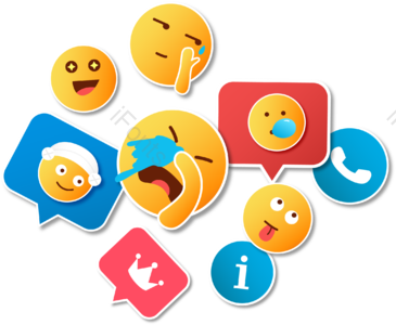 黄色圆脸 社交表情 立体贴纸 聊天 facebook instagram 大哭 擦汗