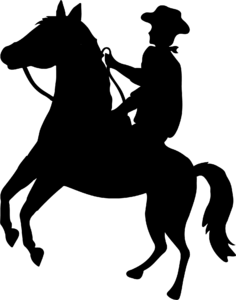 德州牛仔 牛仔剪影 牛仔 剪影 手绘 剪影效果 德州 人物设计