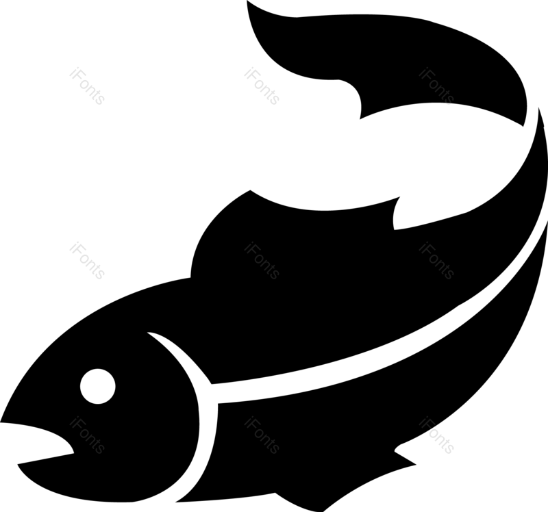 元素图片,插画元素,鱼矢量图PNG,黑色免抠素材