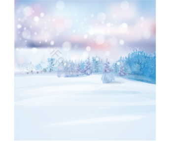 n 冬天 梦游 雪景 自然 清臣 蓝色 合成背景