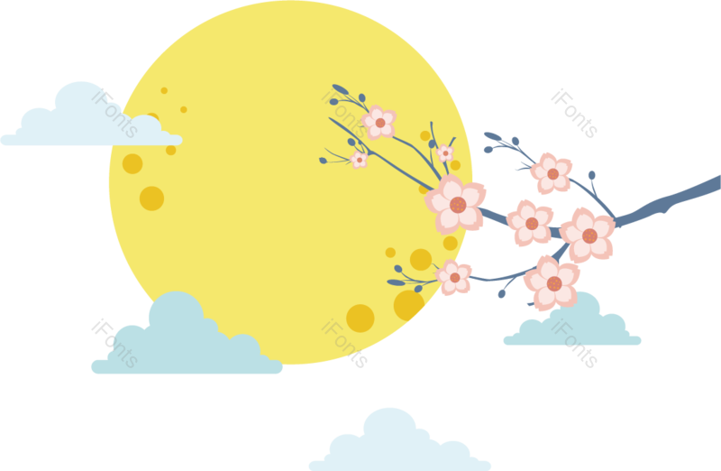 插图图片,传统元素,传统节日PNG,中秋节免抠素材