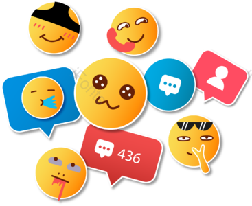 立体贴纸 黄色圆脸 可爱风格 facebook instagram 社交表情 害羞 打电话