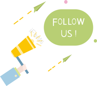 follow us 标签 标签设计 几何 创意 色卡 插画