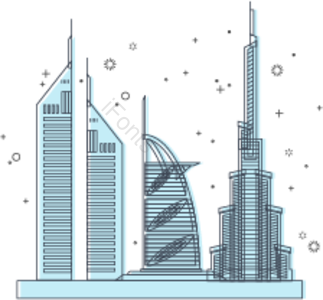 迪拜 迪拜建筑 著名建筑 创意 线性 简约 清新 旅游