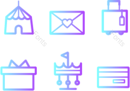 彩色 渐变 线性 标识 套图