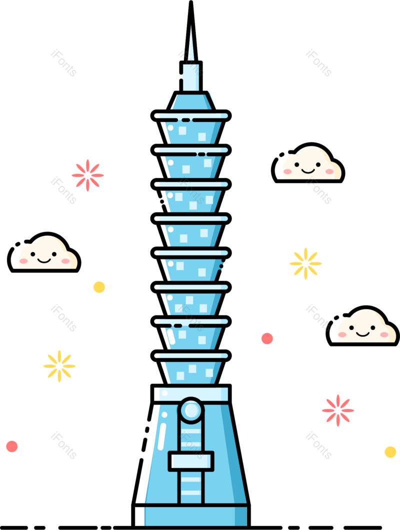 云朵图片,建筑元素,扁平化PNG,台湾免抠素材