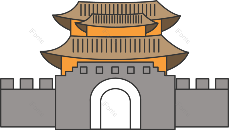 古典图片,画画元素,屋檐PNG,设计免抠素材