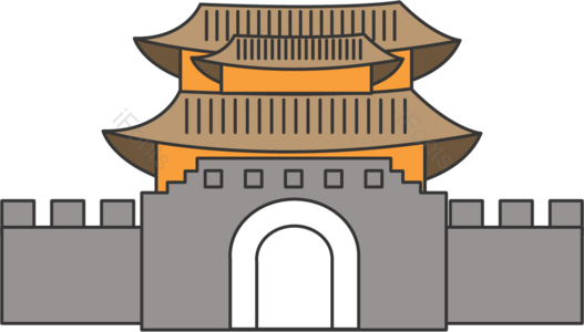 朝鲜的 古典 古 屋 建造 设计 建筑师 画画