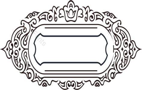对话框 边框 欧式 简约 手绘 黑色 长方形 花纹