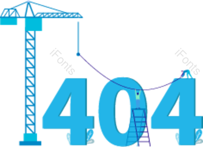 创意 404 蓝色 立体 页面 丢失 维修 网络