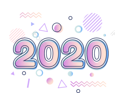 孟菲斯 2020 几何 渐变 紫色 可爱 字体 商务