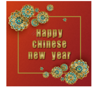 红色 金色 剪纸 传统 花朵 立体 富贵花 快乐
