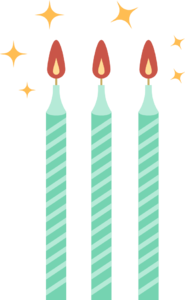 庆祝 手绘竽 寿辰 生日庆祝 生日蜡烛 蓝色 蜡烛 蓝色的向量