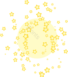 不规则排序 星星 金色