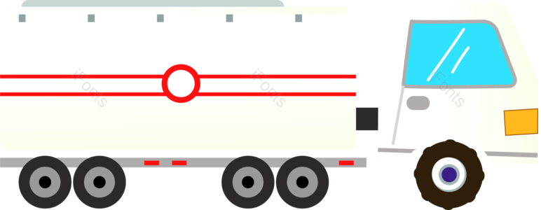 车 油罐车 白色的车 轮胎很多的车 功能车 白色 红色 s矢量插图