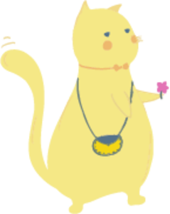 猫 猫咪 小猫 可爱 卡通 黄色