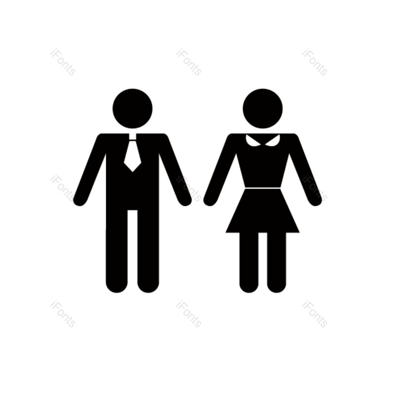 图标图片,黑白元素,人物PNG,简约免抠素材