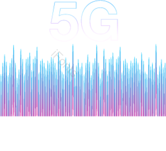 渐变 5G 彩色 数据图 数据 网络 线条
