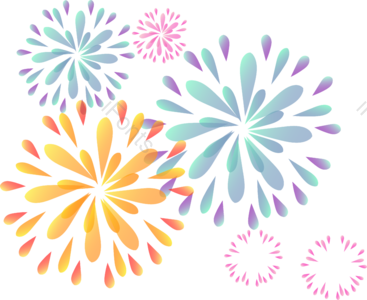 节日 日本 日本风格 烟花 蓝色 紫色 浪漫 渐变