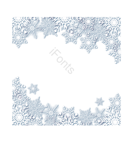 苍白 剪纸 雪花 文框 立体 白色 蓝色 圣诞