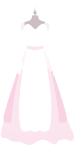 礼服 婚纱 婚礼 婚礼用品 手绘 简约 拼色