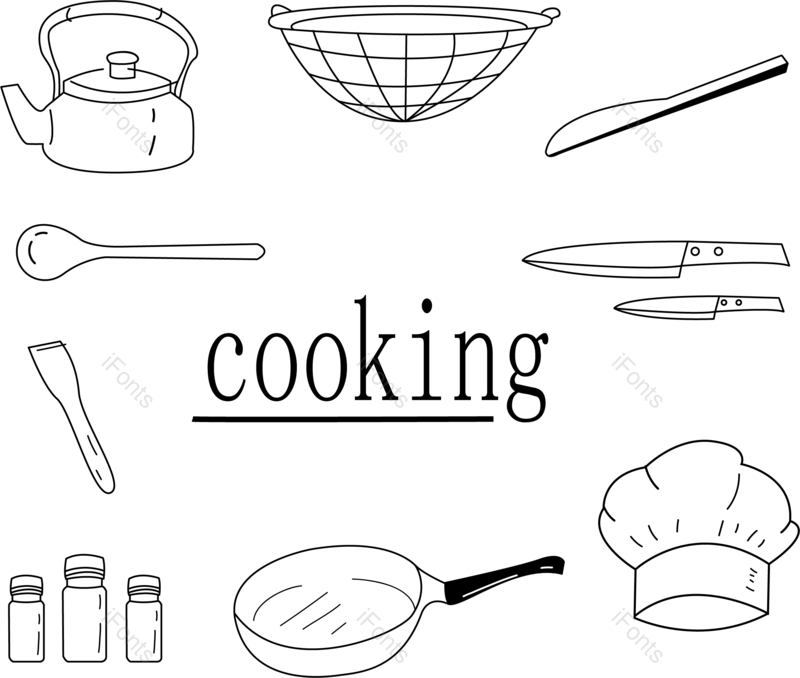 厨师帽图片,黑色元素,厨房PNG,免抠素材